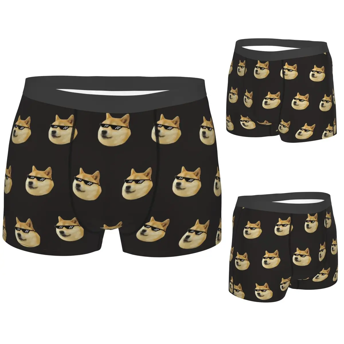 

Трусы-боксеры, шорты Doge Shiba Inu Memes, мужские дышащие трусы для Homme, мужские подарки бойфренду