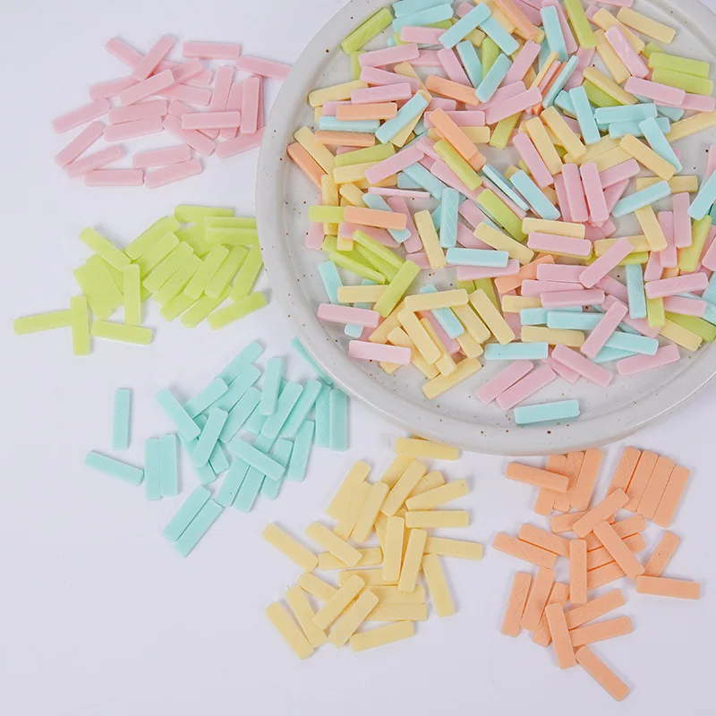 

10pcs Mini Wafer Sandwich Crackers Fake Cheese Sticks Cake Handmade DIY Make Food Play Cake Material Kit Miniature Food Play
