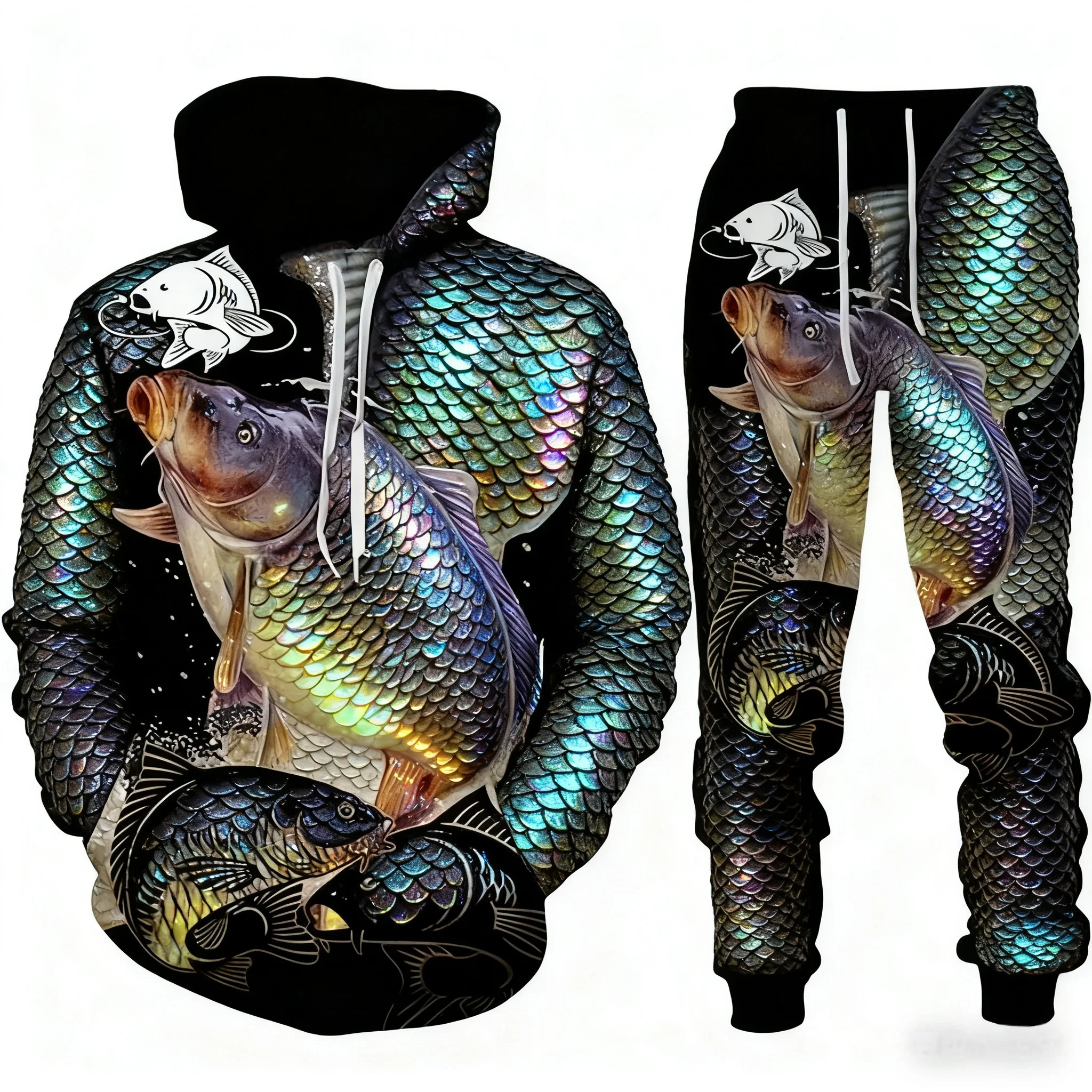 

Popular Bass Fishing 3D Print Unisex Hoodie Pants Suit Men Long Sleeve Tracksuit Outfit Casual Outdoor Hunting Camping 2Pcs Sets