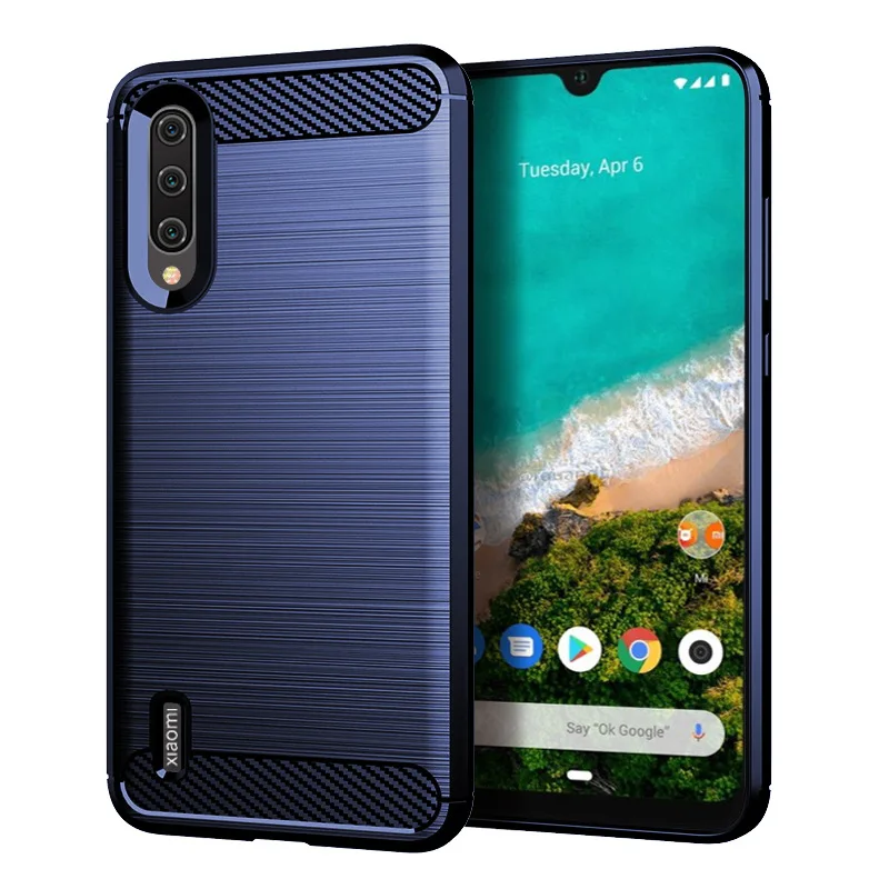 For Xiaomi A3 Mi A3 Case Soft Silicone Protective Back Cover for xaomi mia3 mi a3 Carbon Fiber Soft Phone Cases Coque Fundas