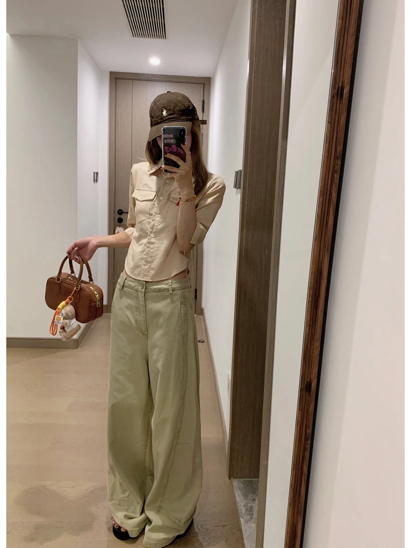 

Lili Miss Elegance Linen Shirt Waist Cinching Sleeveless Double Pocket Top Commute Style Loose Fit Pure Color Button Closure