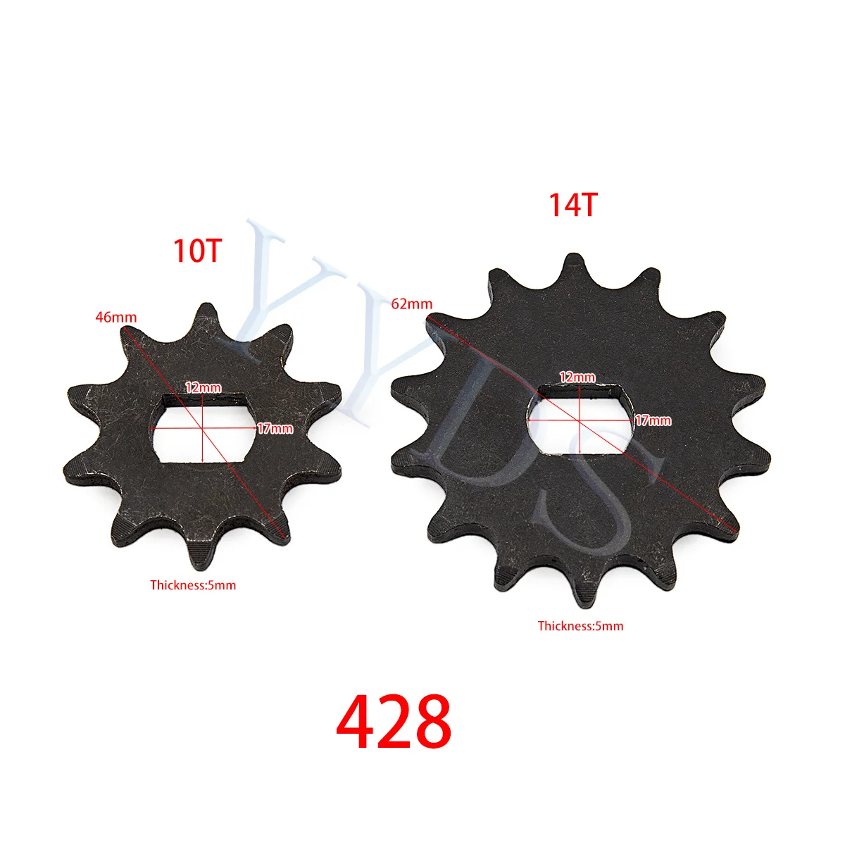 BM1418ZXF9T 10T 14T 420 428 Electric Tricycle Sprocket for Chain Drive Bicycle Motorcycle Gear Brushless DC Motor Pinion