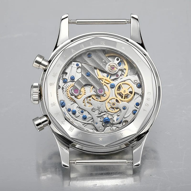 SEAKOSS 1963 Chronograph 38mm Men's Mechanical Pilot with Seagull ST1901 Movement Watch Air Force Aviation 40mm Stop WristWatch