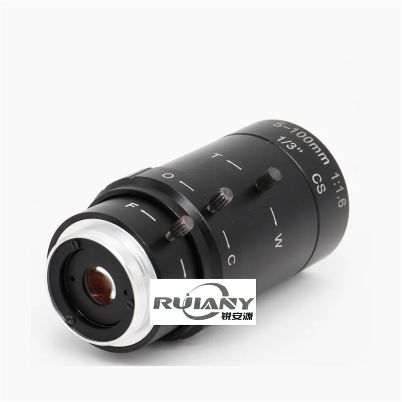 5-100mm 2MP manual aperture zoom lens CS interface 20x telephoto HD surveillance camera lens