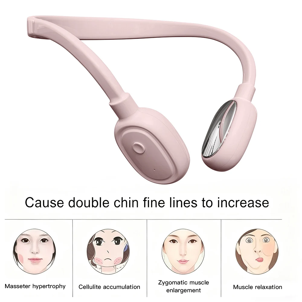 رافع الوجه الكهربائي على شكل حرف V EMS مدلك الوجه حزام مزيل الذقن المزدوجة التيارات الدقيقة للوجه التخسيس الجلد ثبات جهاز الجمال #4