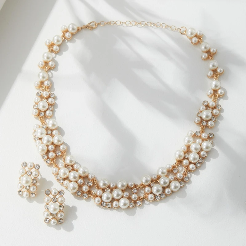 سلسلة عصرية وفاخرة مثل قلادة اللؤلؤ، إكسسوارات مجوهرات نسائية رائعة مرصعة بالزركونيا اللامعة #4