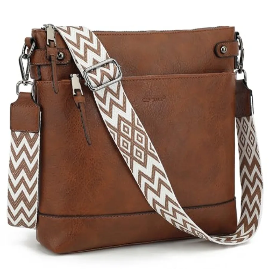 

TANTOMI Vegan Leather Crossbody Bags for Women Hobo Travel Purse with Guitar Strap Trendy Women's Handbags with 6 Card Slots