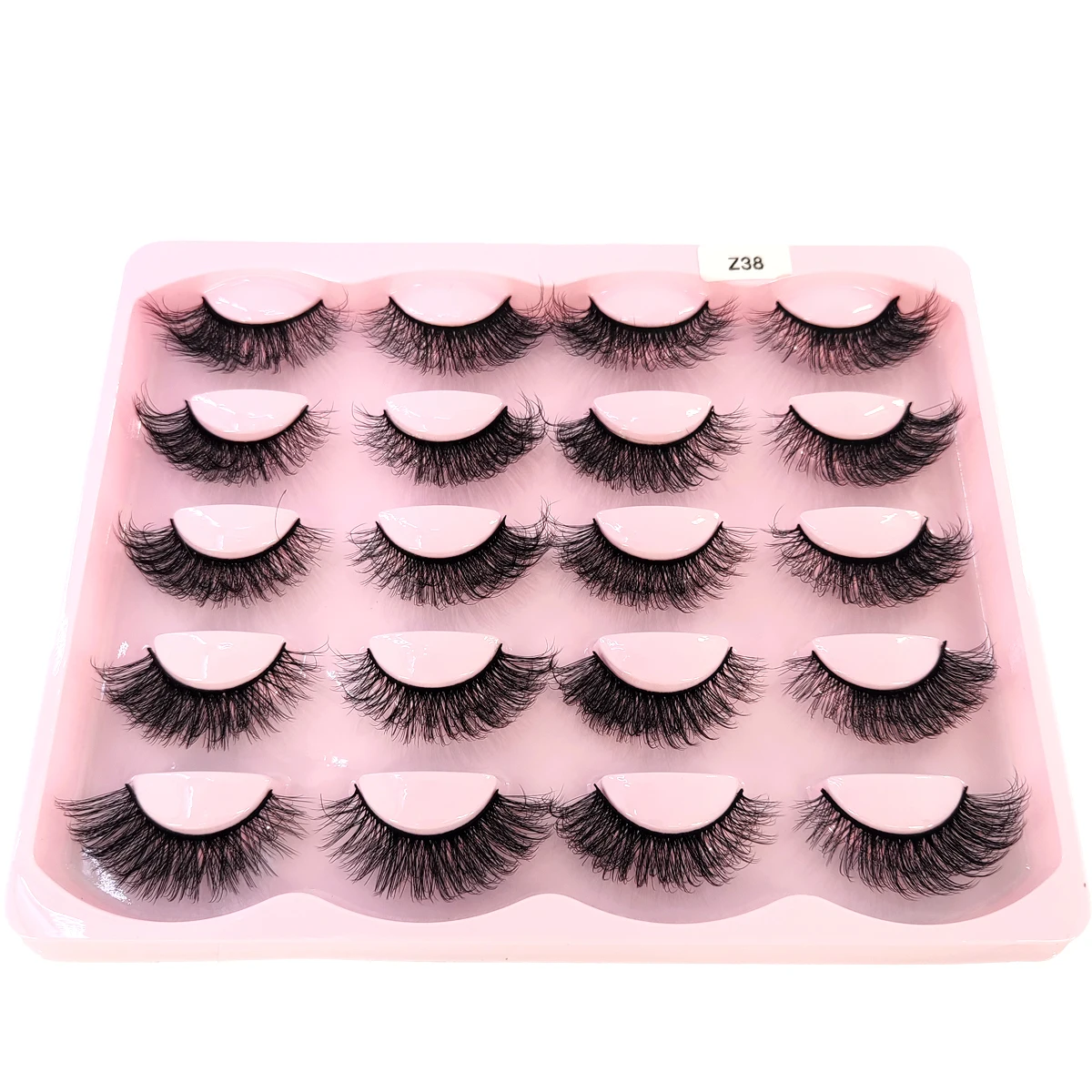 10 paia di ciglia di visone ciglia di gatto soffici e sottili ciglia ricci effetto piuma naturale leggero con ciglia finte