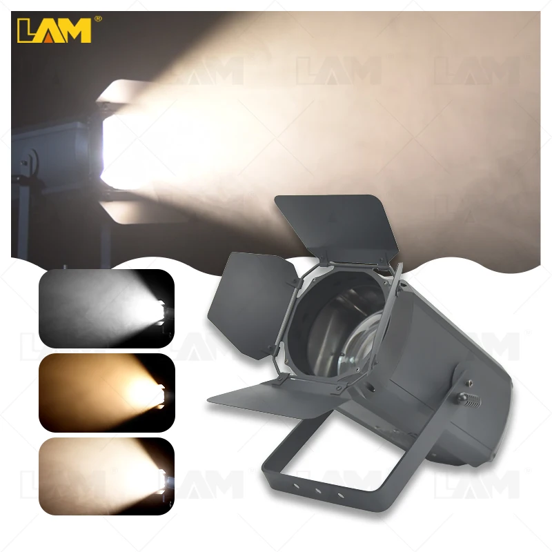 

300W/200W COB Zoom Par Light 2-in-1 3200K/4200K/5600K Spotlight Warm/Cool White Beam Lights for Cinema Opera Concerts