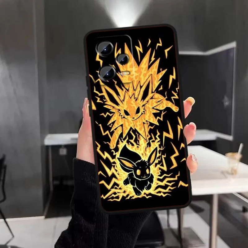 P-Pockets M-Monsters Art لهاتف Xiaomi Redmi Note 15 14 13 12 12S 11E 11 11S Pro Plus 4G 5G غطاء أسود ناعم من البولي يوريثان الحراري