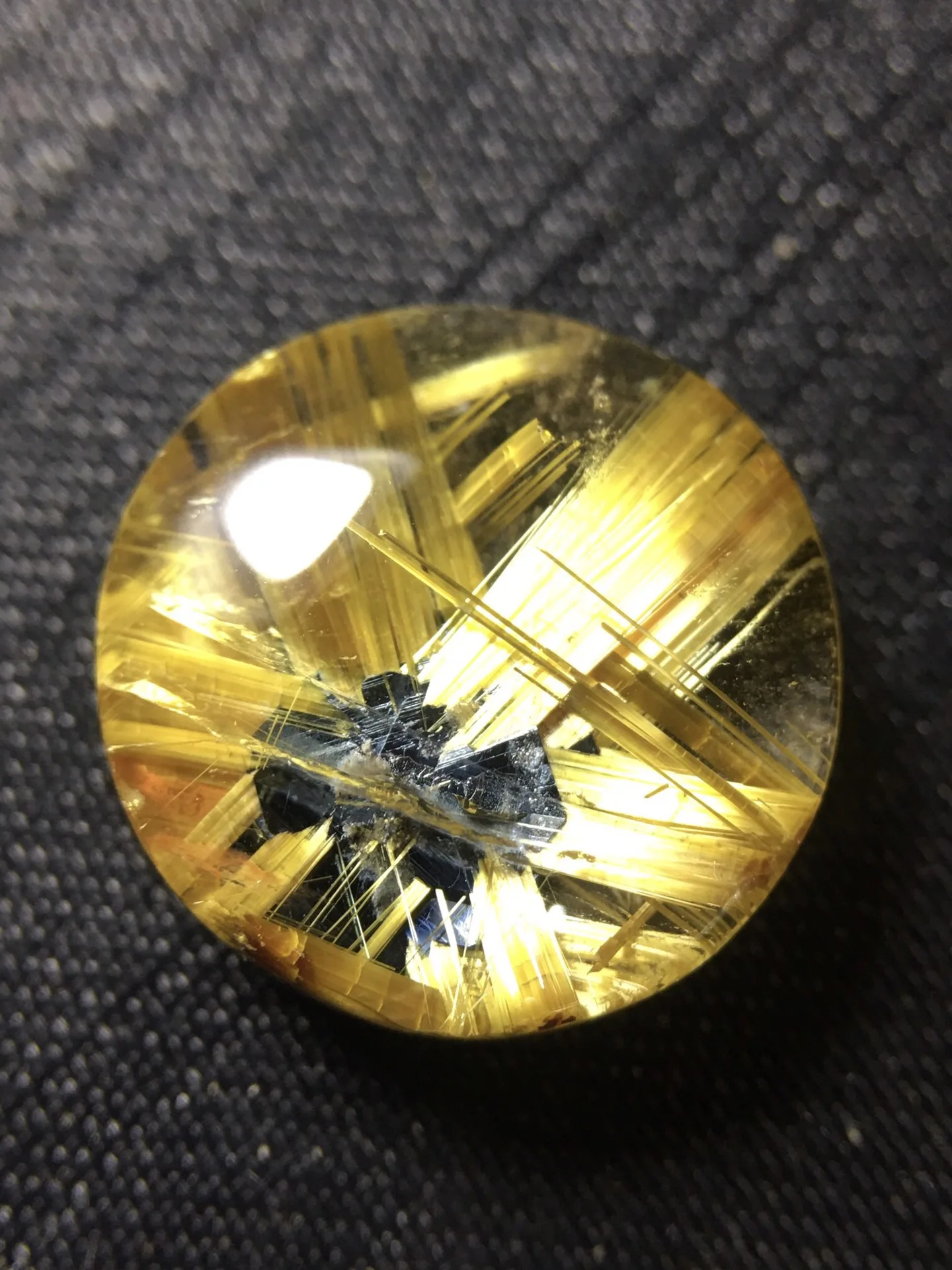 

Натуральный золотистый рутиловый кварцевый кулон, ювелирное изделие из рутилового кварца, круглый, 15*6 мм, для мужчин и женщин, Бразилия, AAAAAAA