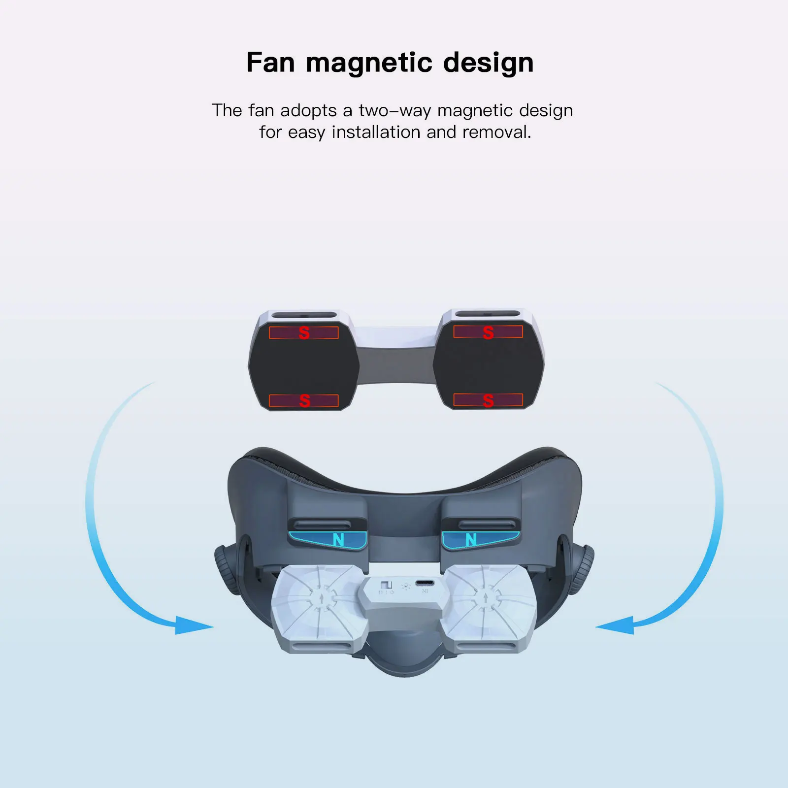 Lüfter für Meta Quest 3 VR Headset Luftzirkulation atmungsaktiv mit Gesichtsschnittstelle Gesichtsabdeckung für Quest 3 Zubehör – Detail 4