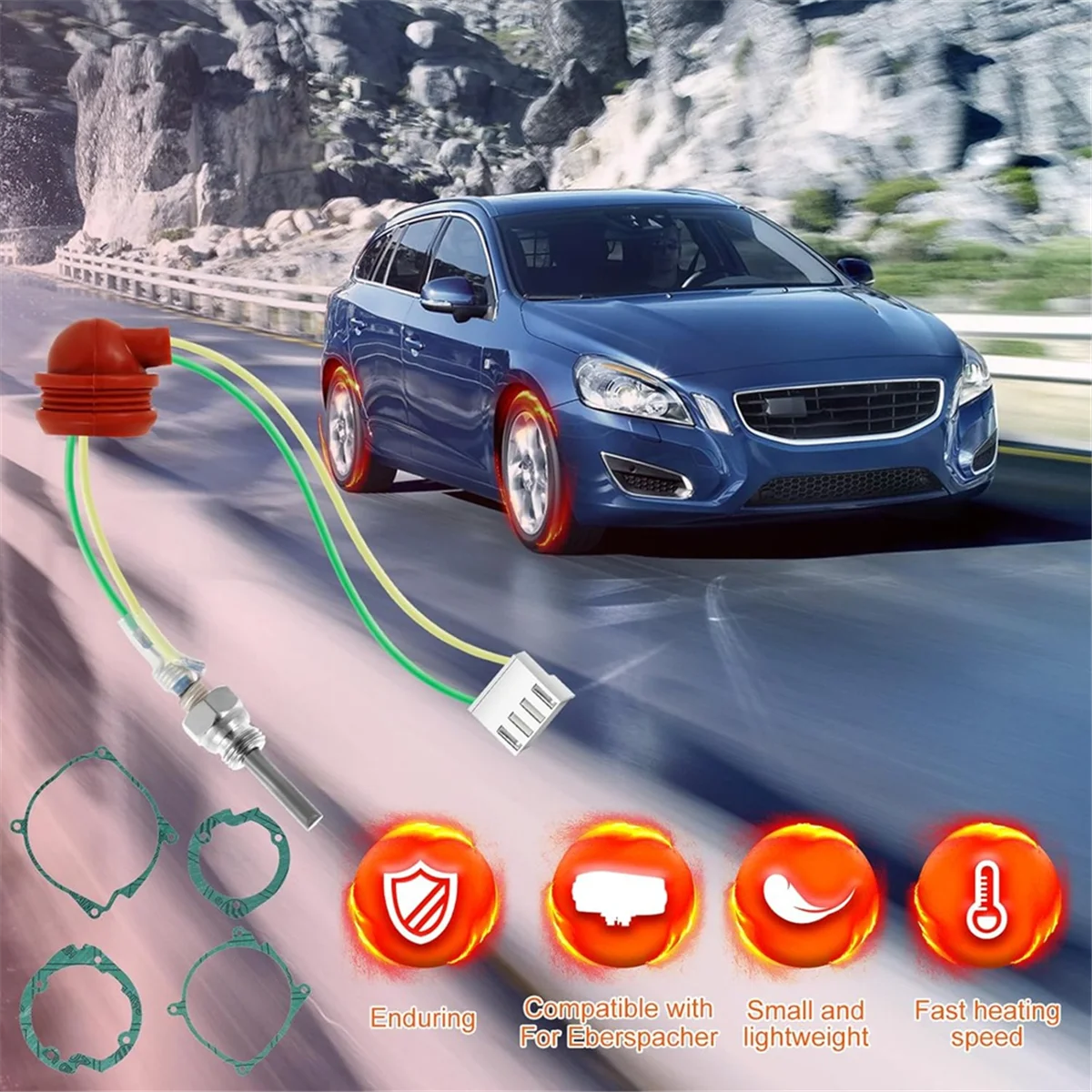 

A002 12V Glow Plug Repair Kit for 2KW 5KW 8KW Heater Efficient Parking Heater Part Kit Parking Heater for Car Automobile