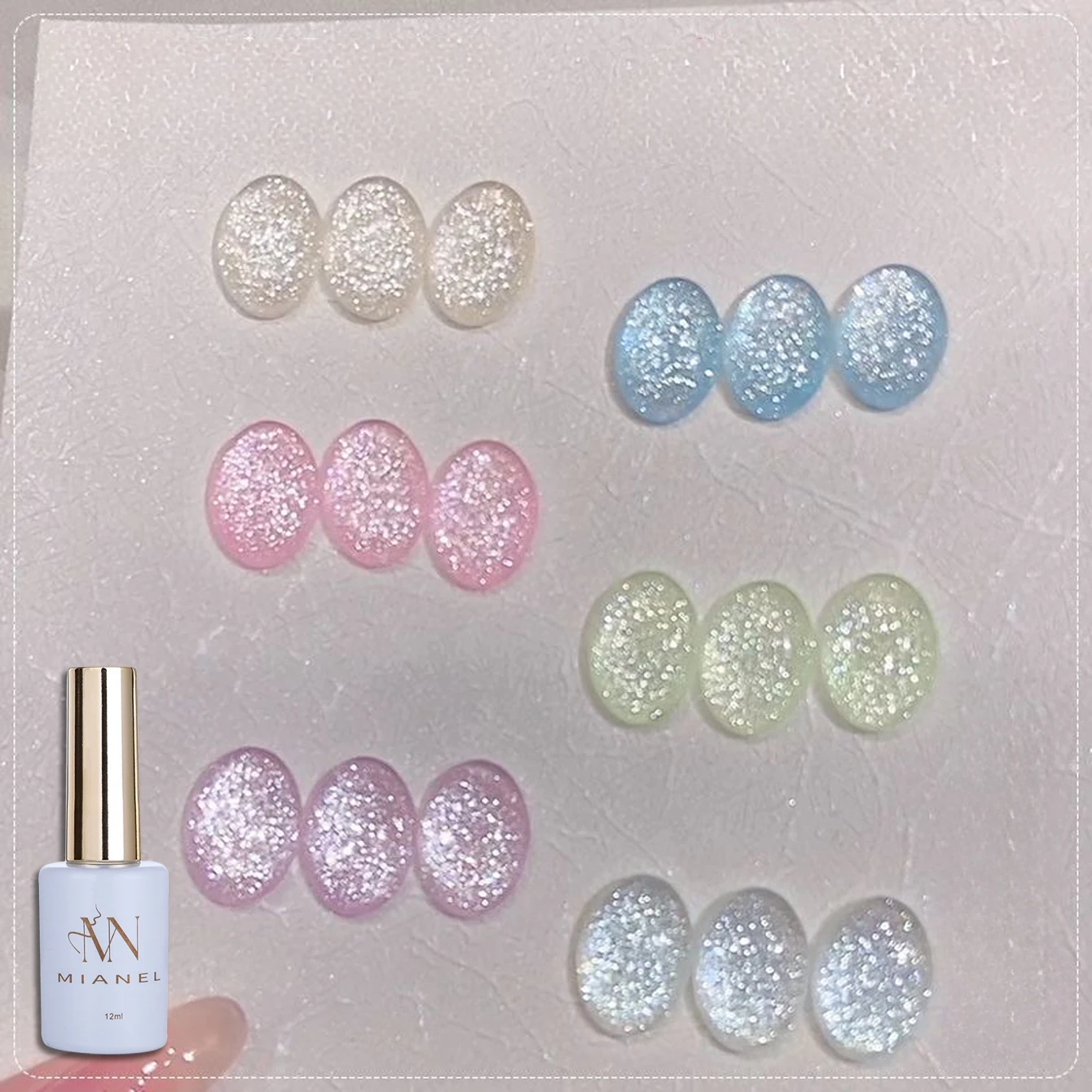 12 مللي 1 قطعة حار بيع الجليد واضح خاص الخيال فستان الزفاف غرامة فلاش الأزرق الوردي الأخضر سوبر فلاش بريق هلام طلاء الأظافر #3