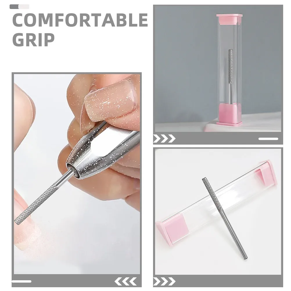 Professional Tungsten Carbide Nail Drill Bits Multiangle Step Head for Gel Polish Removal Cuticle Prep Nail Surface Smoothing