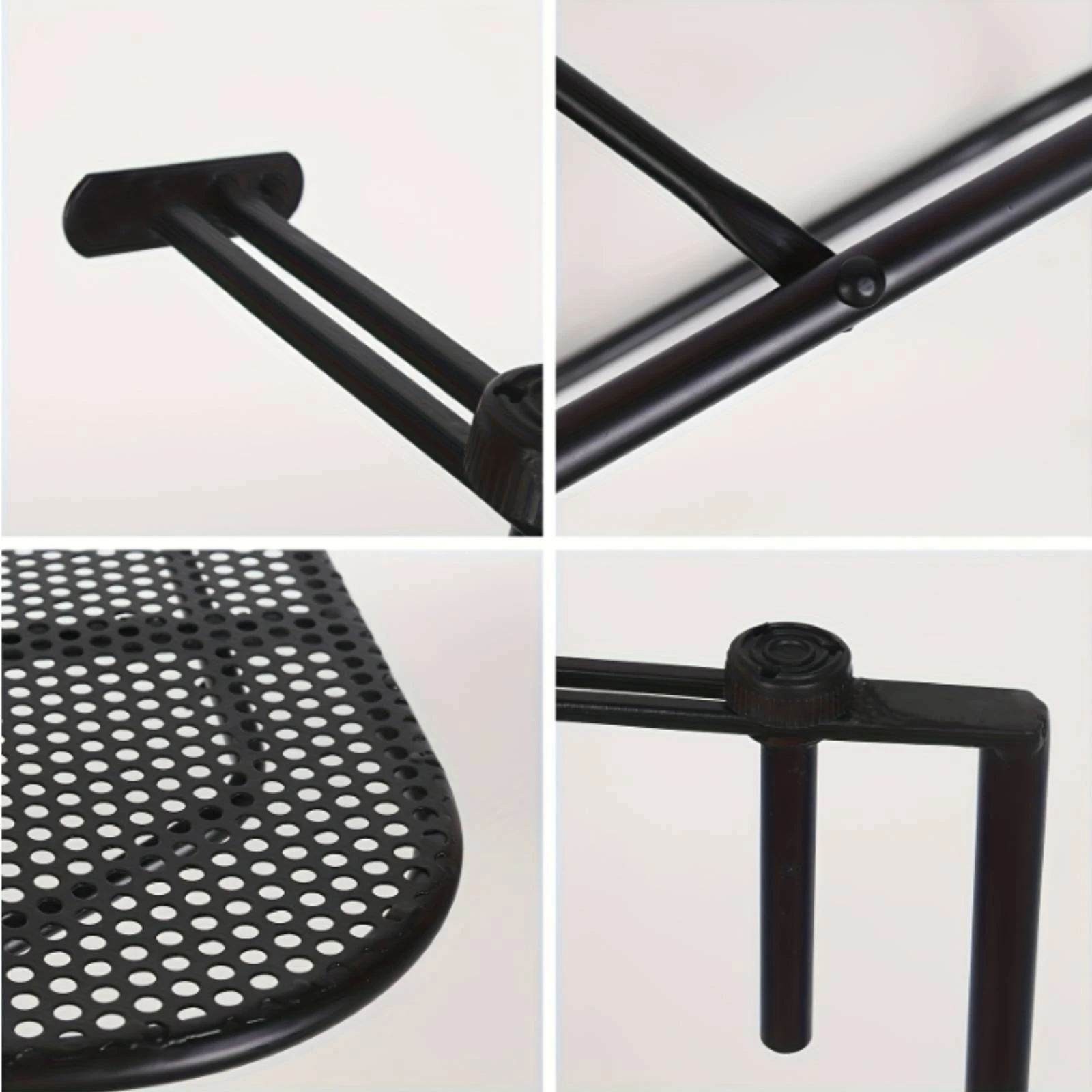 Hanging Table with Mesh Top Compact Hanging Balcony Table Furniture Slim Sturdy for Apartment Dwellers, Patio