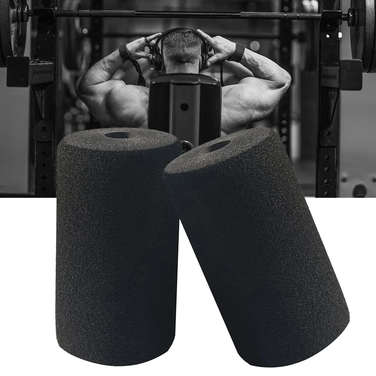 Foam Foot Pads Rollers Soft Buffer Tube Cover Black Machine Tube Leg Gym Replacement Parts For Home Exercise Equipment Leg