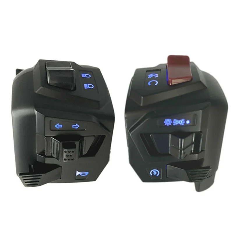 

N26R-Motorcycle Universal 22Mm Handlebar Switch Assy 12V Night Light LED For Pulsar NS200 Modofied Handlebar Switch