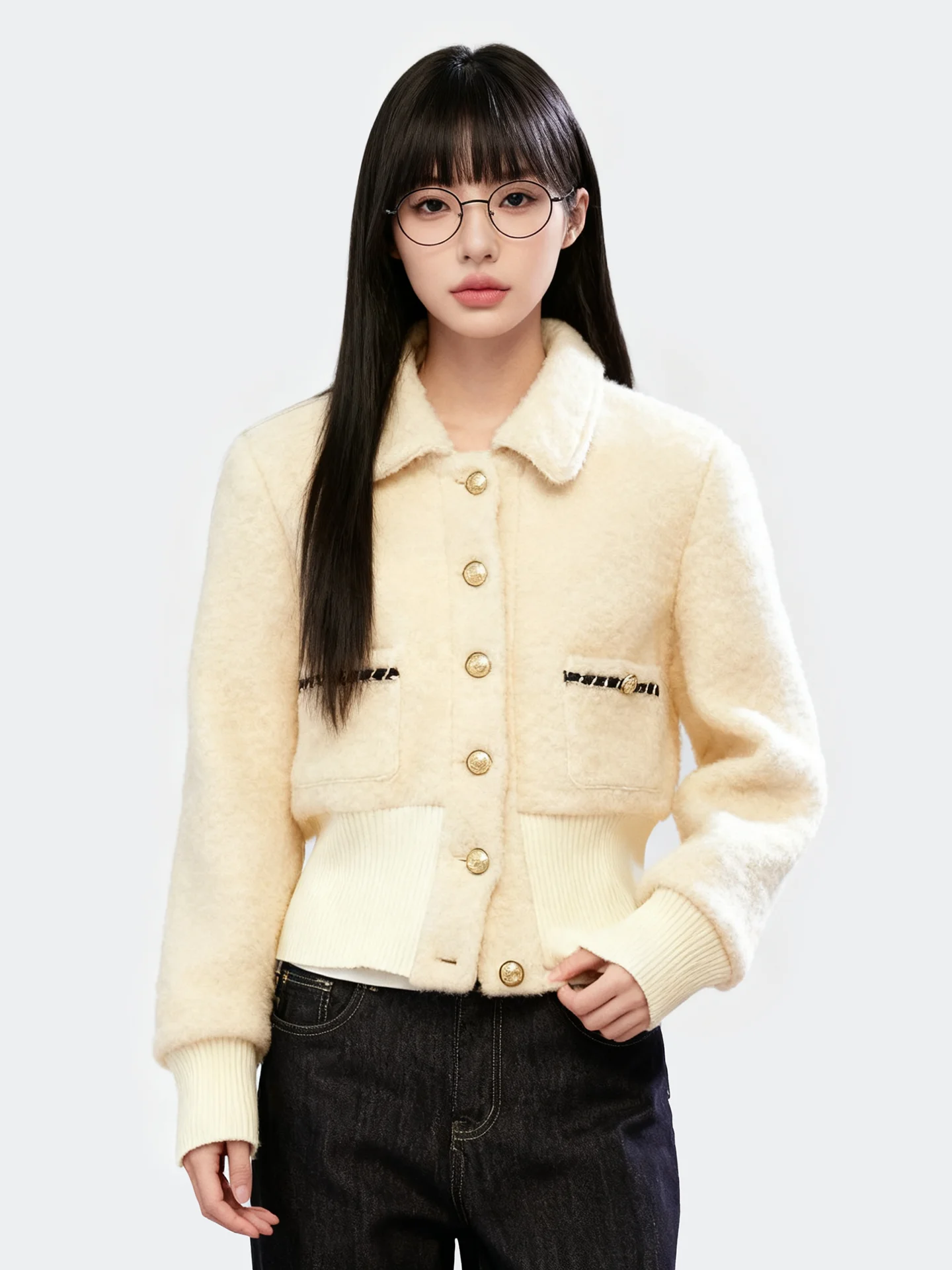 

JYOOK Новая осенне-зимняя повседневная белая укороченная куртка с поясом, элегантное женское пальто с оригинальным дизайном