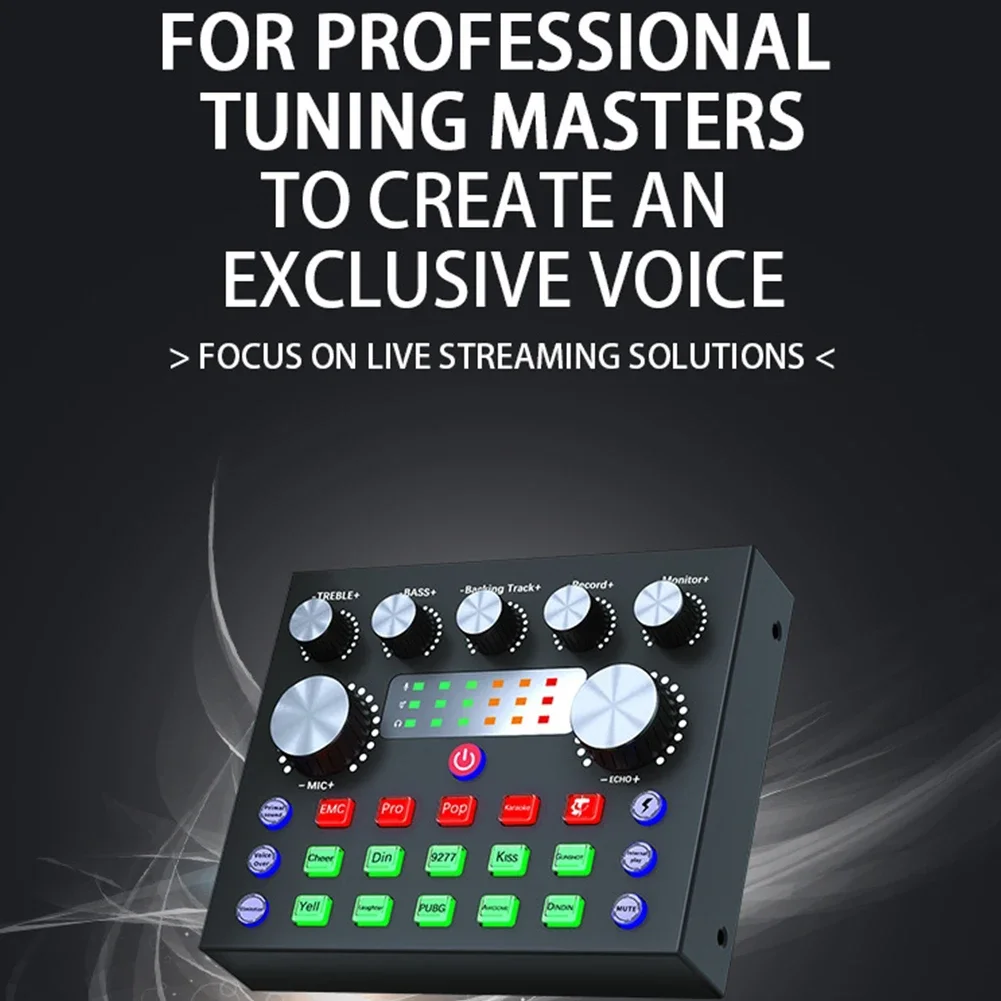 Musical Instruments Sound Card V8S Card Interesting Modes Shockproof Mount V8S Live Sound Card Pro Audio Equipment