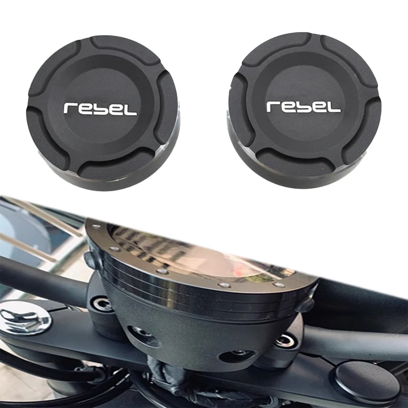 

Motorcycle CNC Decorative Accessories Upper Fork Stem Covers Cap Fit For Honda Rebel500 Rebel300 Rebel250 CMX500 CMX300 CMX250