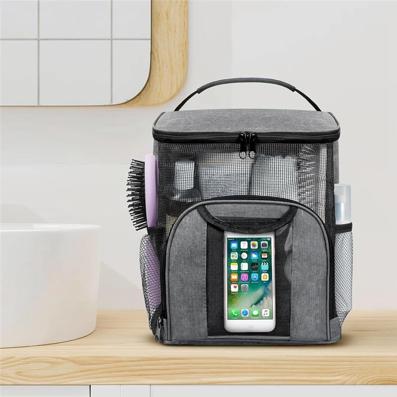 

Портативная сумка для душа большой емкости для предметов первой необходимости в колледже, подвесная сумка для туалетных принадлежностей с отдельным отделением