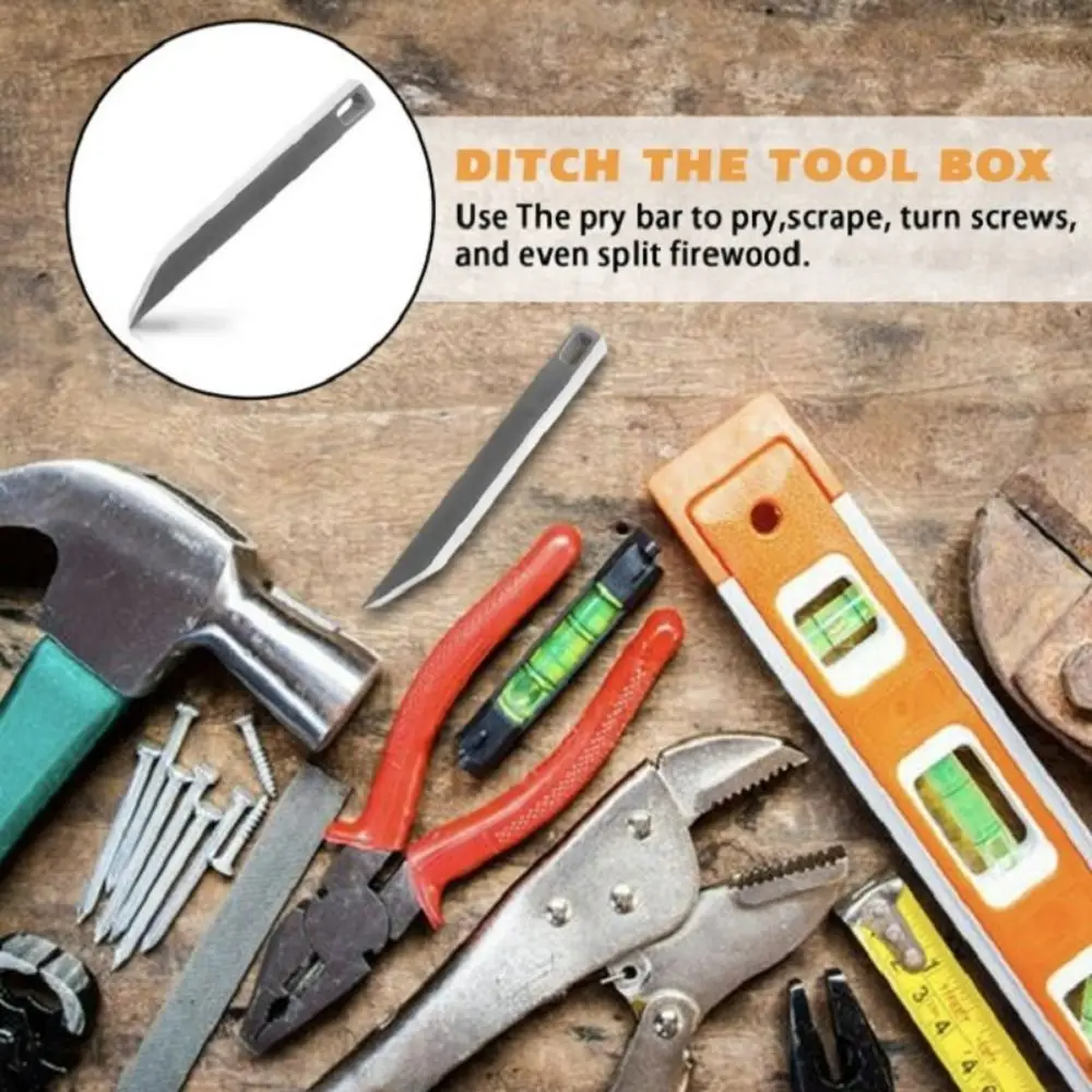 

Simple Heavy Duty Key Chain Pendant Multitool Stainless Steel Pocket Pry Bar Durable Small Bottle Opener Tool Pry Rod