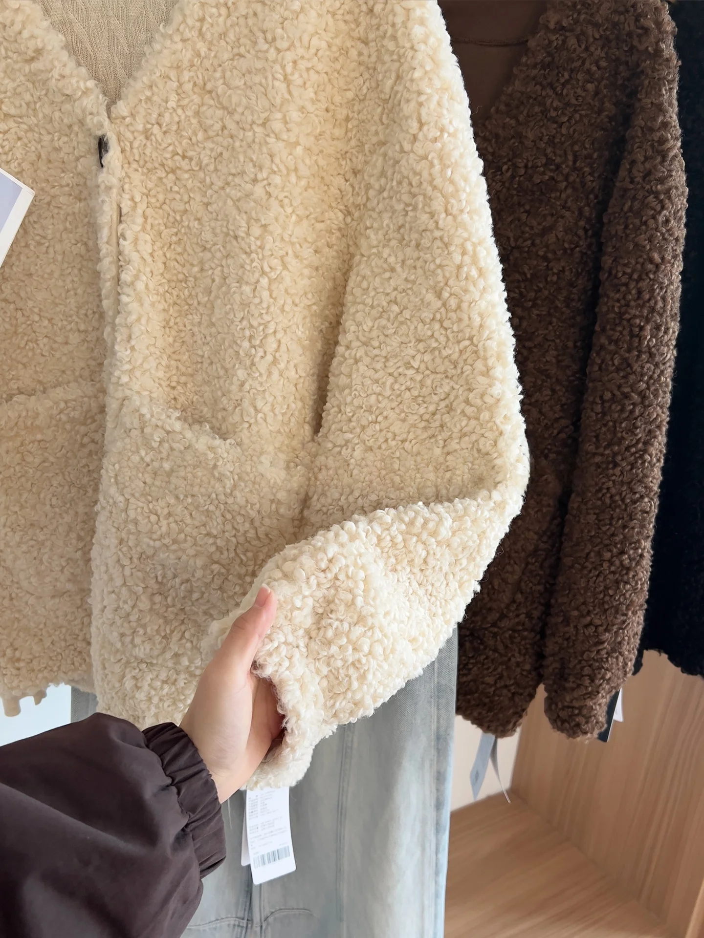 เสื้อแจ็คเก็ต La Chapelle รุ่น Double ket V-Ne Slimming Jaet ผ้าหนังเทียม ดีไซน์อเนกประสงค์ สำหรับผู้หญิง แฟชั่นลำลอง เหมาะสำหรับใส่ไปทำงาน