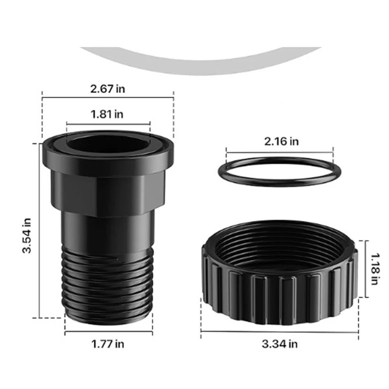 SP1500UNMPAK1 1-1/2-Inch MIP ABS Male Union Connector Kit-for CL220BR,CL200, CL220 Series Spa Chlorinators Parts Retail