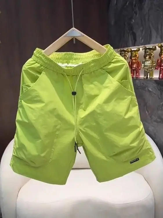 

Мужские повседневные дышащие брюки Qui Dry, летняя новая рабочая одежда, спортивные пляжные брюки, прямые брюки, свободный крой со средней талией