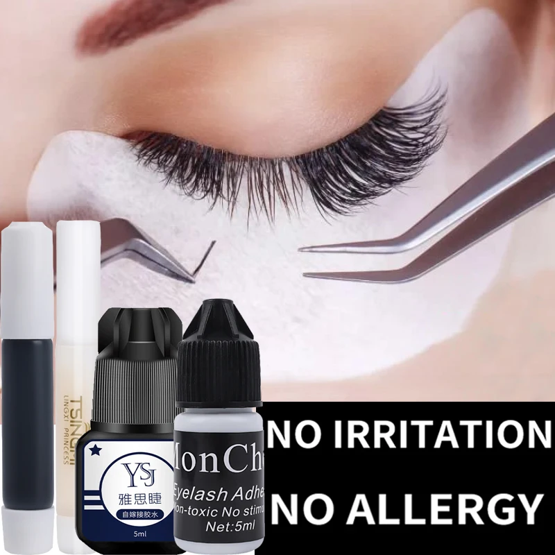 Wimpern Verlängerung Kleber Lang Anhaltende Pfropfen Wimpern Kleber Schnell Trocknend Klebstoff Schwarz Transparent Kleber Keine Reizend Make-Up Werkzeuge