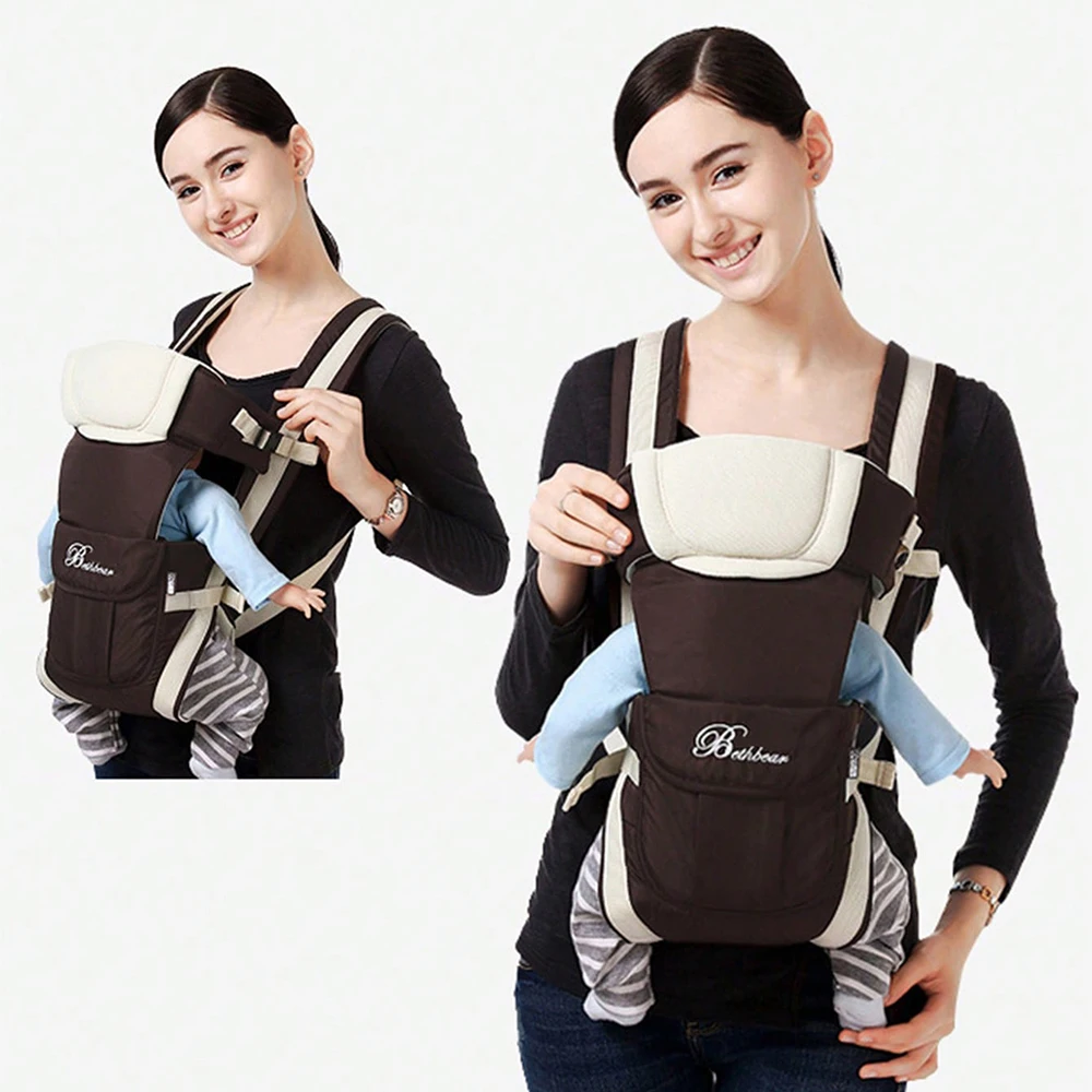 Beth Bear Baby Carrier Backpacks Breathable Front Facing 4 in 1 Infant Comfortable Sling Backpacks Pouch Wrap Baby Kangaroo New