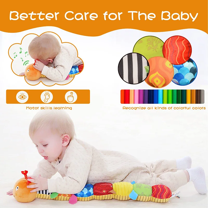 Plush Musical Caterpillar Baby Rattle 6