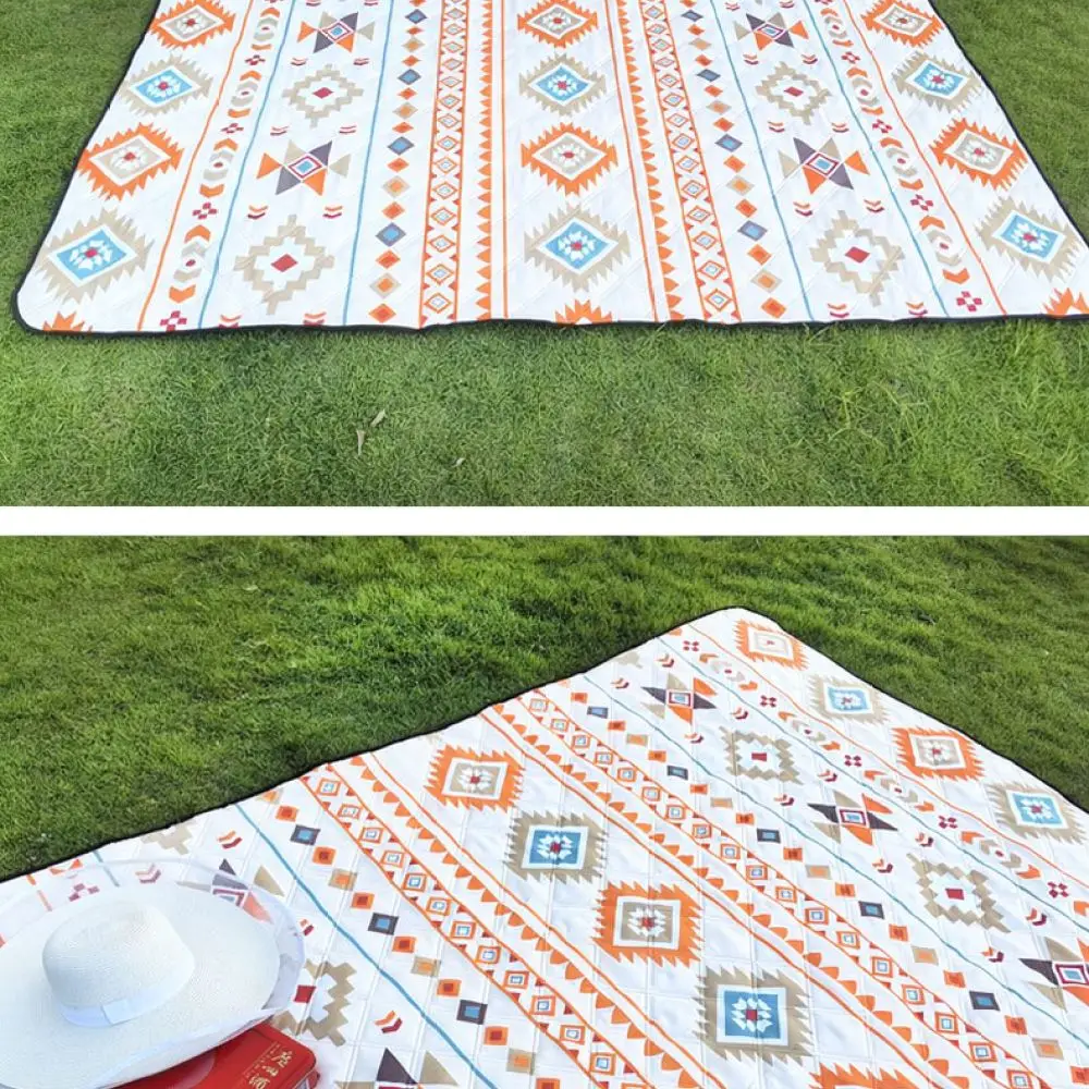 Waterproof Outdoor Picnic Mat 3x4m Bohemian Camping Blanket Picnic Pad Thermal Insulated Moisture Proof Rug For Family Party