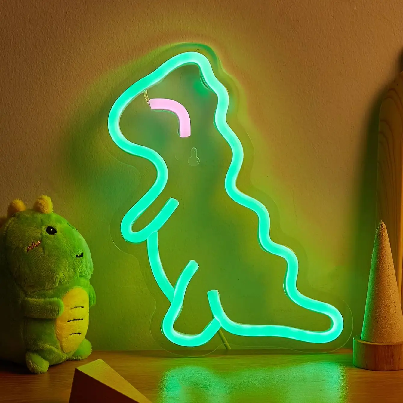 Chi-buy LED Neon Dinosaur USB Powered Neon Signs Decor Lamp Signs Birthday Gift Wall Art For Bedroom Room Bar Shop