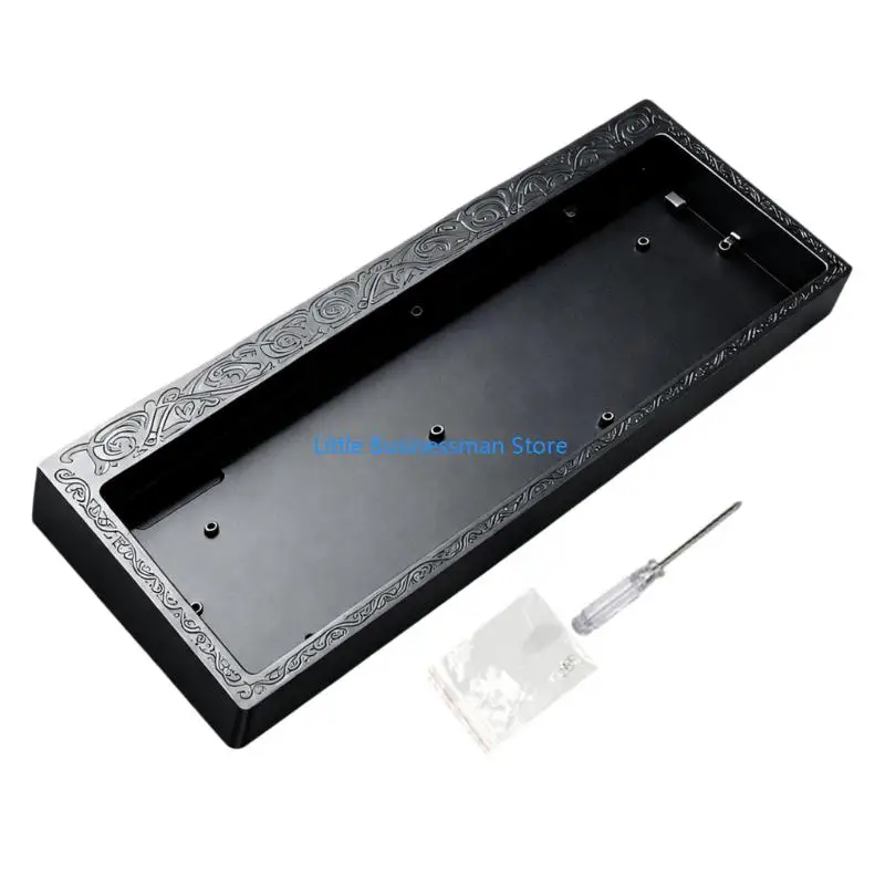 Kompaktes Tastaturgehäuse mit Metallgehäuse, erhöhtem Randdetail und Montagepfosten für die mechanische Tastatur EV63 GH60 M76A – Detail 5