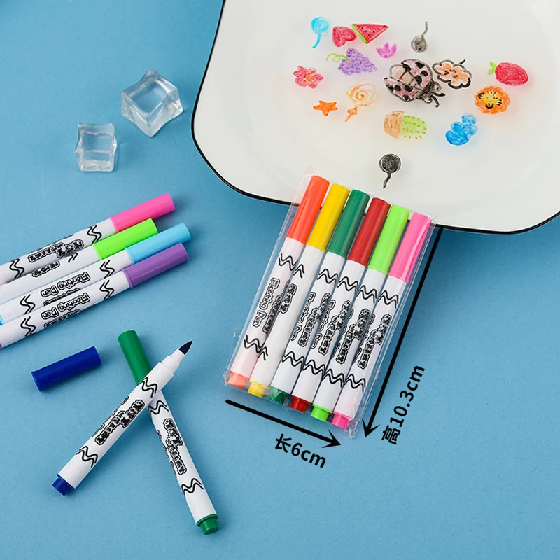 Montessori Magical ลอยน้ํานักเรียนภาพวาดแปรงไวท์บอร์ดเครื่องหมายปากกาแขวนเด็กการศึกษาภาพวาดปากกาของเล่น