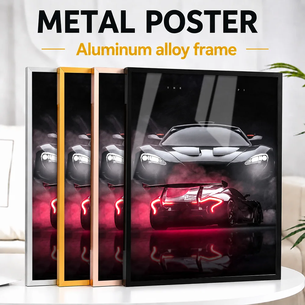 United Kingdom P1 GTR Framed Metal Print Customized Photo Sleek Performance Style Wall Art For Workshop Premium Collector Gift