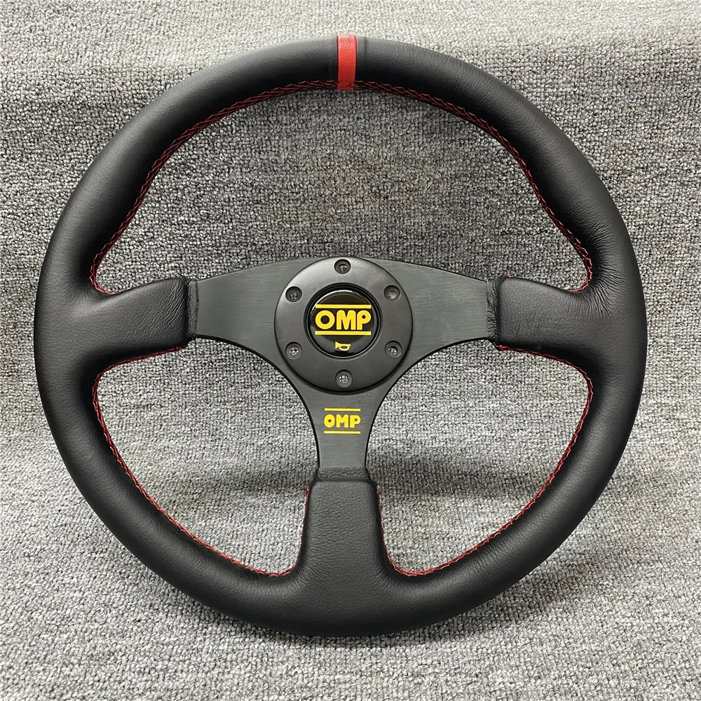 BATTLE BEE 14inch 350mm Black Stitch Microfiber Leather Classic 3 Spoke Volante JDM Sport Steering Wheel for Universal Car