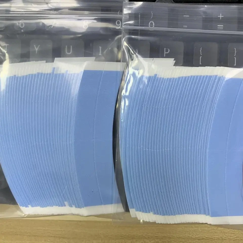 36 unids/pack cinta adhesiva de pelo de doble cara pinza de pelo azul para herramientas de extensión de peluca de encaje cinta frontal de encaje