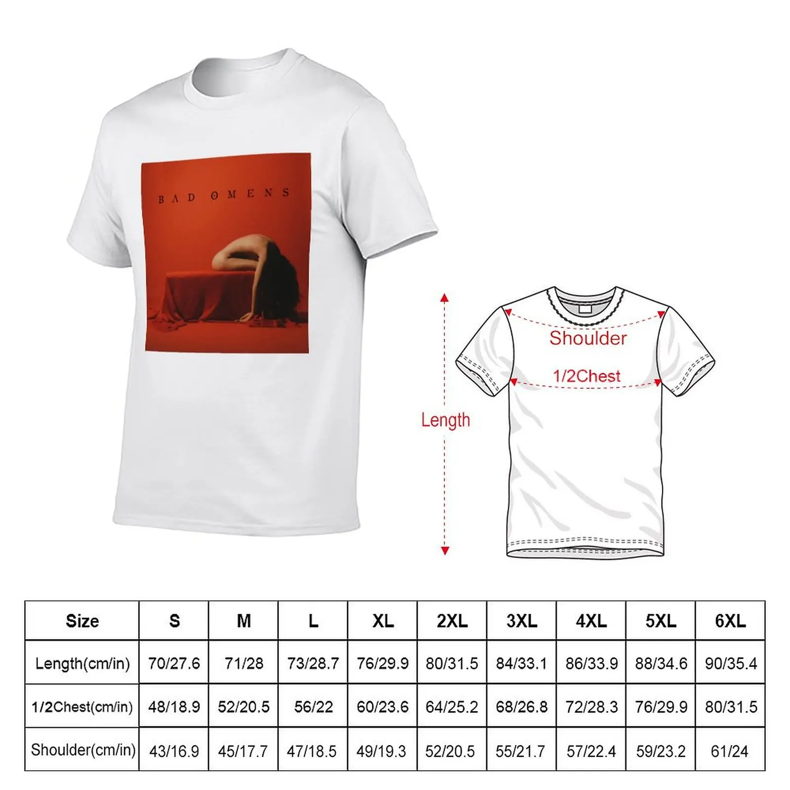 Bad Omens the death of peace of mind with text T-Shirt Breathable Basic Cotton T-Shirt