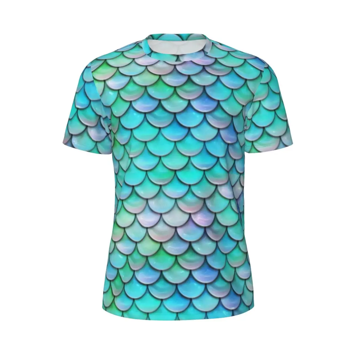 Mystical Mermaid Sportswear T Shirt Colorful Fish Scale Popular T-Shirts Man Streetwear Tshirt Summer Short Sleeve Top Tees