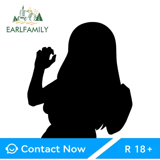 EARLFAMILY Nagatoro Graffiti Sticker Kawaii Cartoon RV Decals Occlusion Scratch Sunscreen Waterproof Camper RV Custom Printing