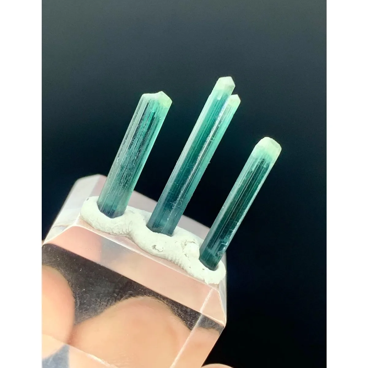 Brazilian Elbaite Rough Crystal Assortment, 10g 5-15mm Random Colors, Display Case for Decorating your mantel space
