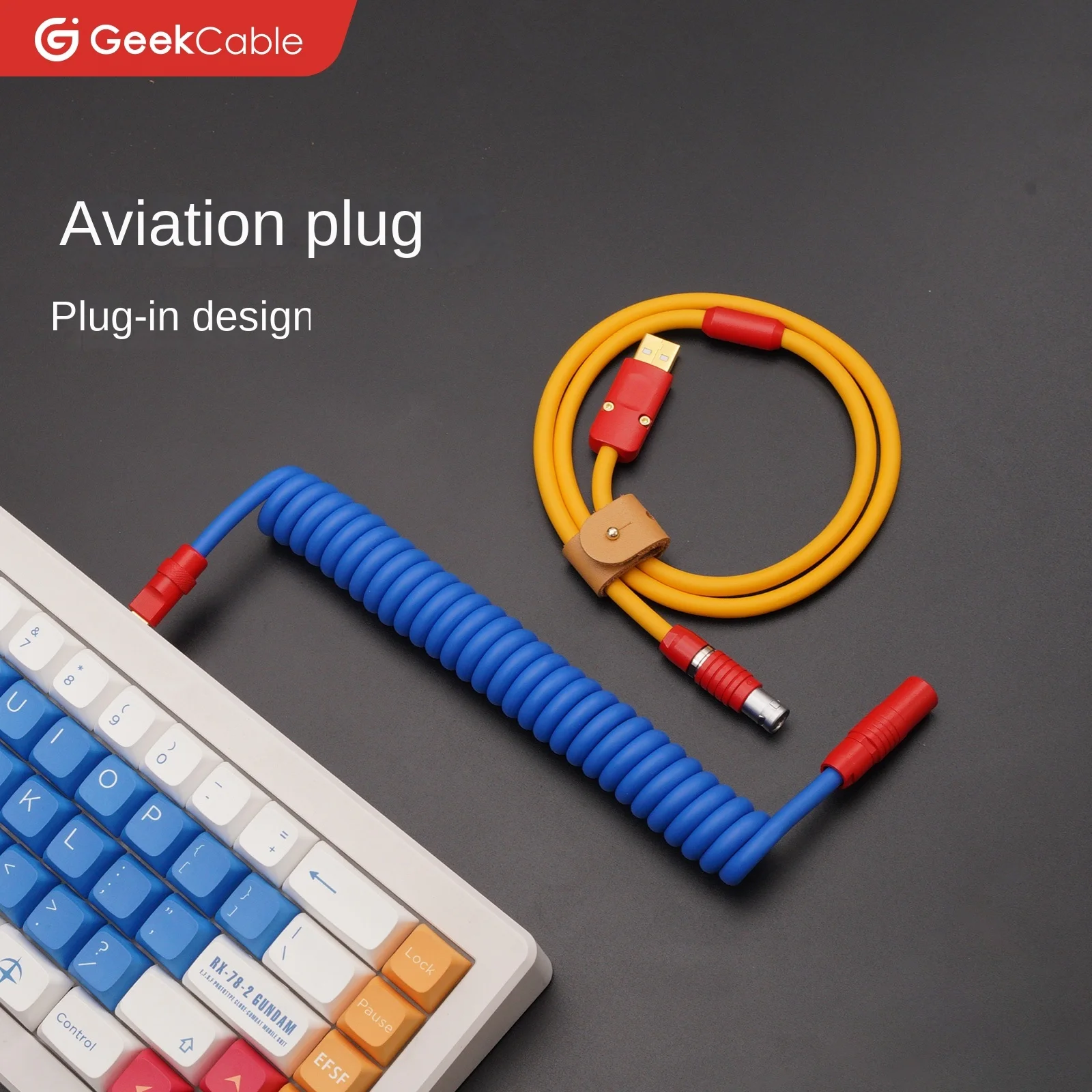 GeekCable Customized Computer Mechanical Keyboard Data Cable Aviation Plug Series Summary Color Hardware Rear