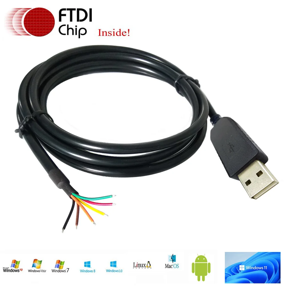 

High Speed USB Serial Converter FTDI FT231 USB-RS232-WE-1800 for PLC CPU SBC Routers Switches Console Config Program Cable