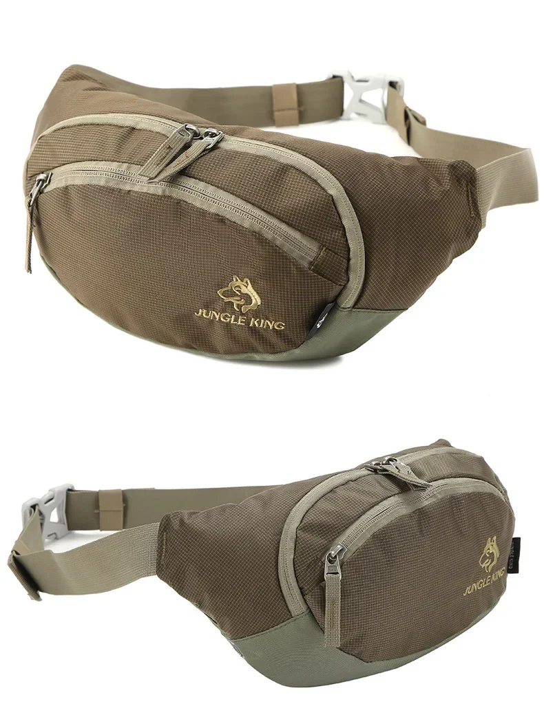 JUNGLE KING CY084 New Outdoor Running Fanny Pack Sports Bag Waterproof Nylon Waist Bag Portable Ultralight Travel Shoulder Bag