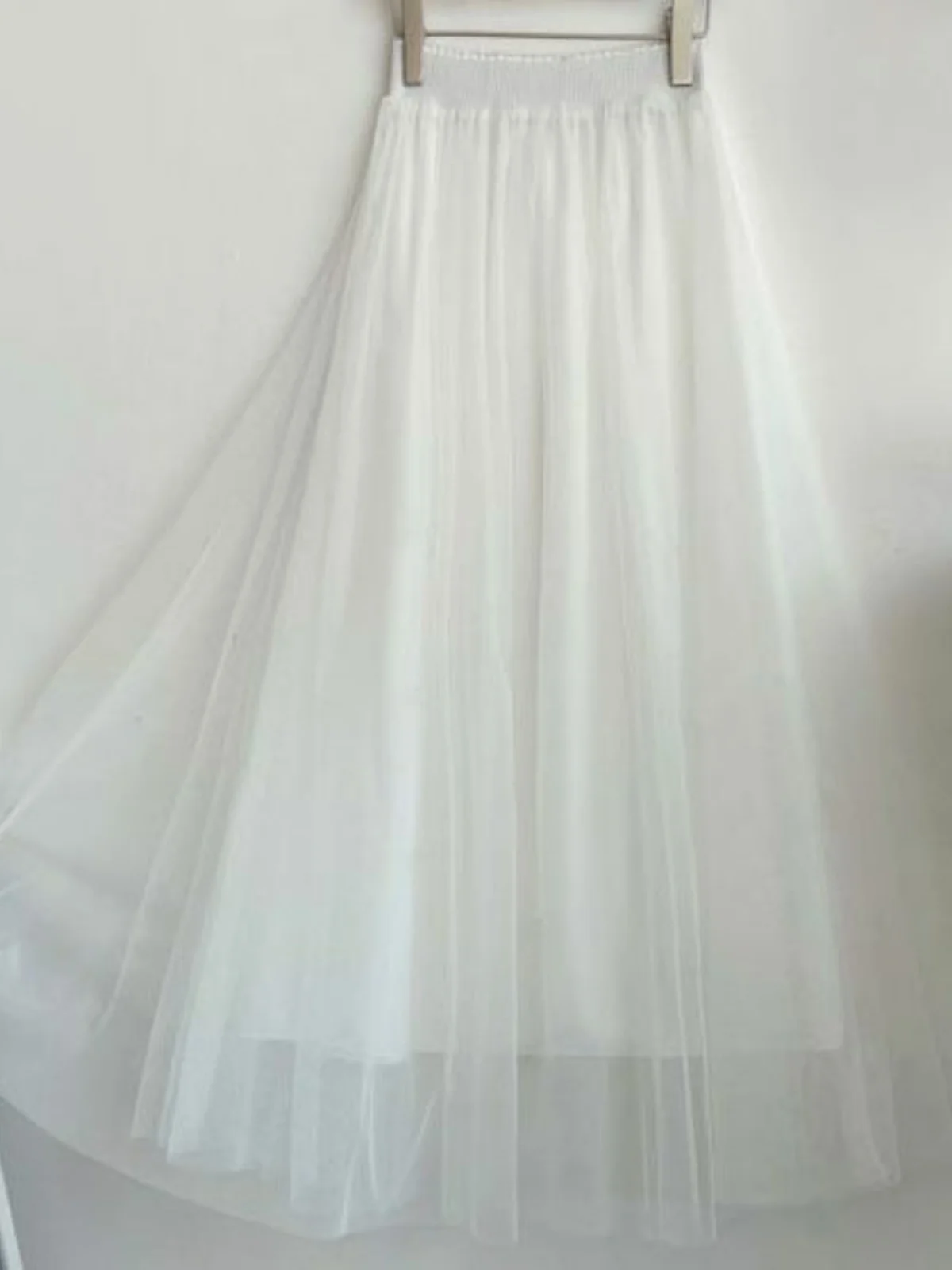 Hoge Taille Midi Rok Eenvoudige Ele A-lijn Chiffon Rok Vrouwen Faion Zomer Nieuwe Sle F-Lengte Rok Stand fit