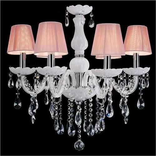 

European Fashion Luxury Crystal Lamps White Jade Crystal Droplight Sitting Room K9 Crystay Lamp