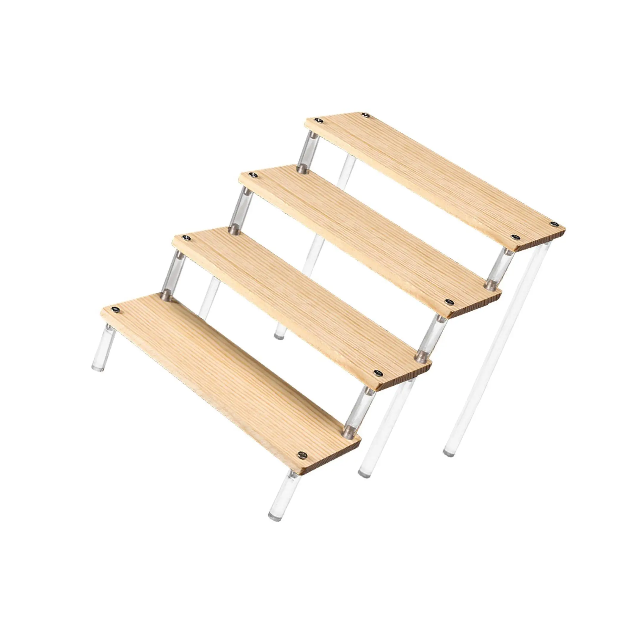 

Wood Display Stand Storage Holder for Collectibles Figure Doll Model 5 Tiers